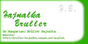 hajnalka bruller business card